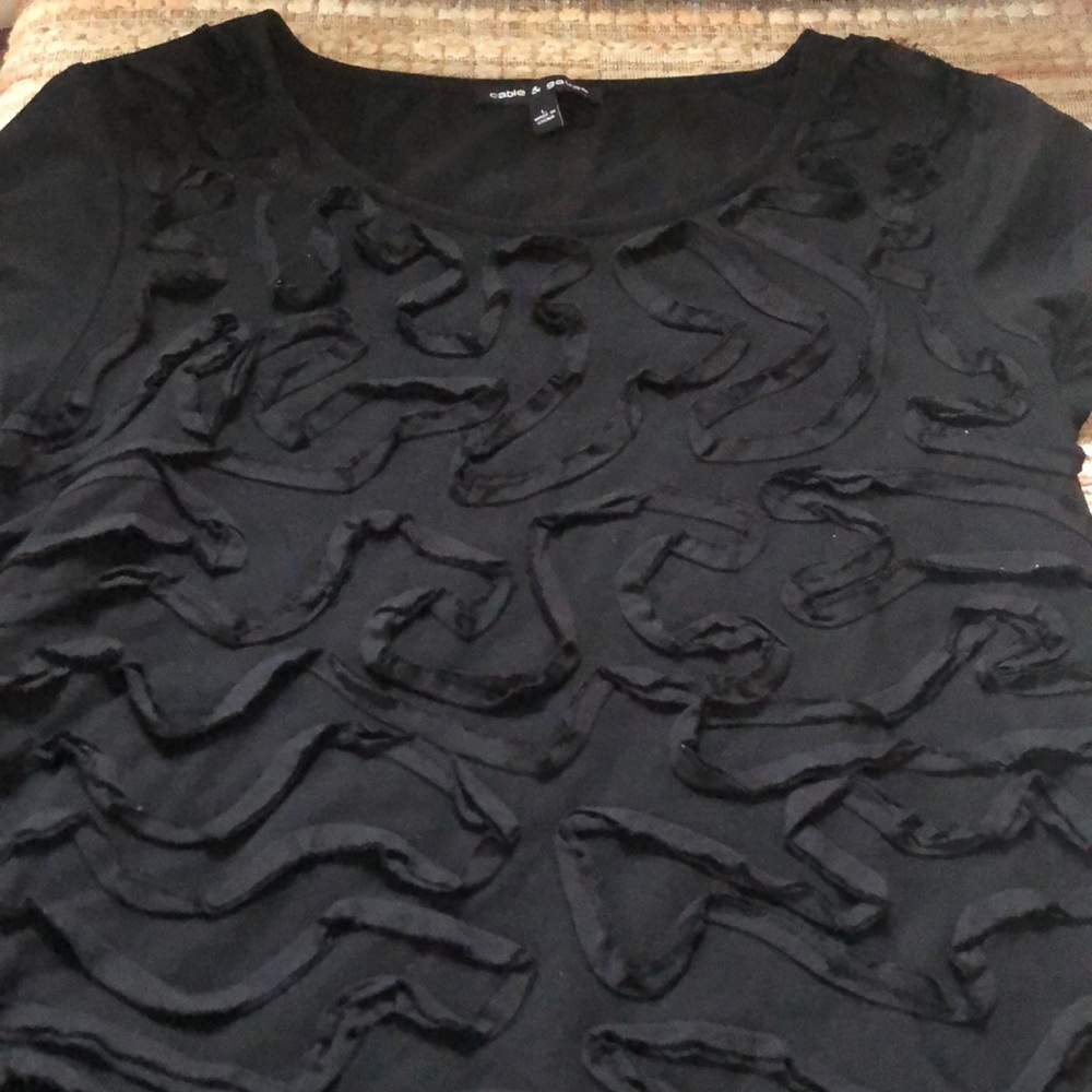 Black top with decorative front by Cable & Gauge